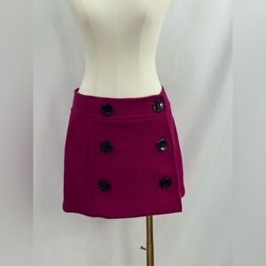 Express Design Studio Fuchsia Button-Front Mini Skirt Size 4 – NWOT